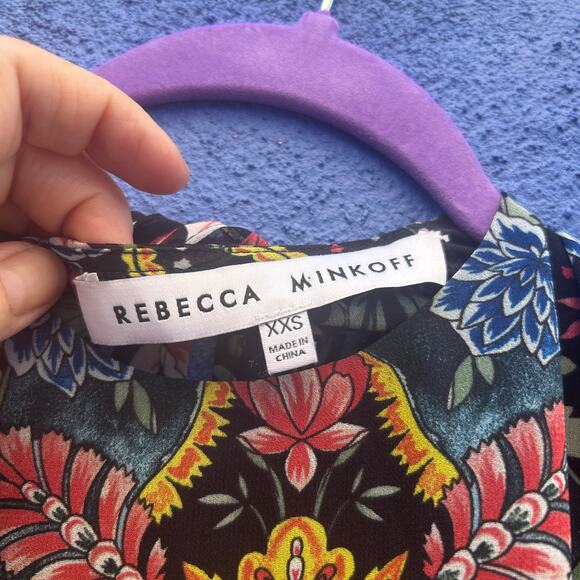 rebecca minkoff sheer poof sleeve floral top - Picture 4 of 7